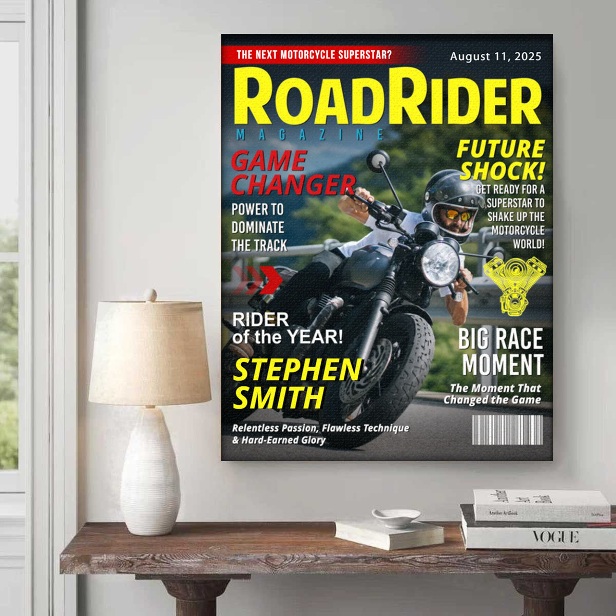 Custom Motorcycle Magazine Cover, Motorcycle Gifts, Motorcycle Magazines, Gift for Motorcycle Loved, Gift For Motorcycle Riders