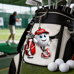 Golf Player Personalized Keychain For Golf Lovers