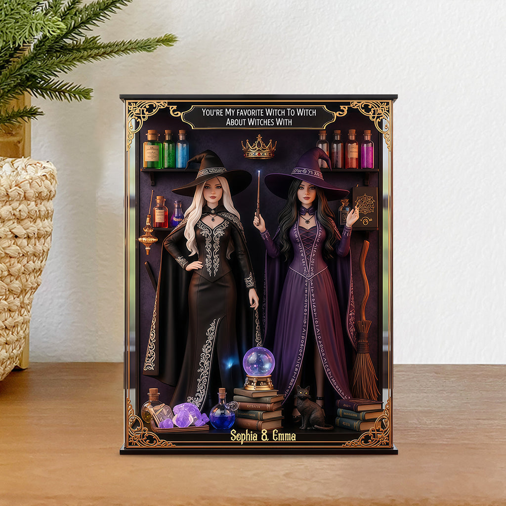 We're Not Sugar & Spice - Personalized Witch Custom Shaped Acrylic Plaque For The Fierce & Unique