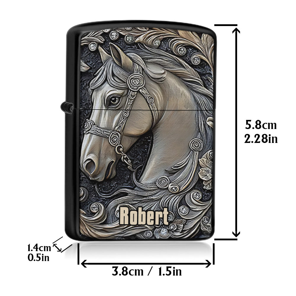 Love Horses - Personalized Horse Lighter Gift For Horse Lover