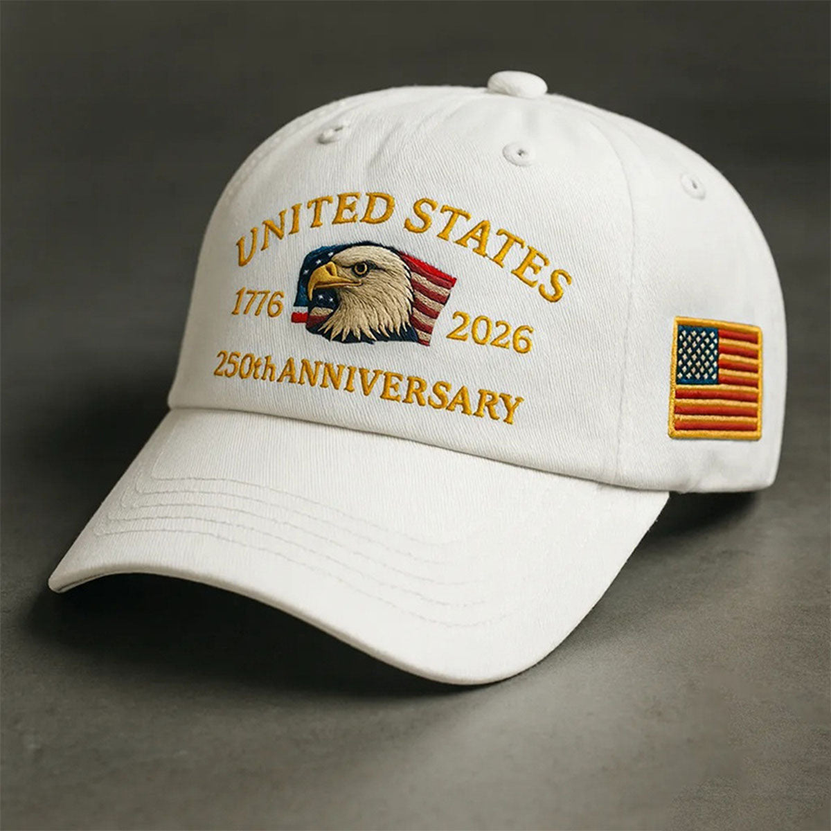 Printed baseball cap, featuring the Logo of the 250th Anniversary of the United States