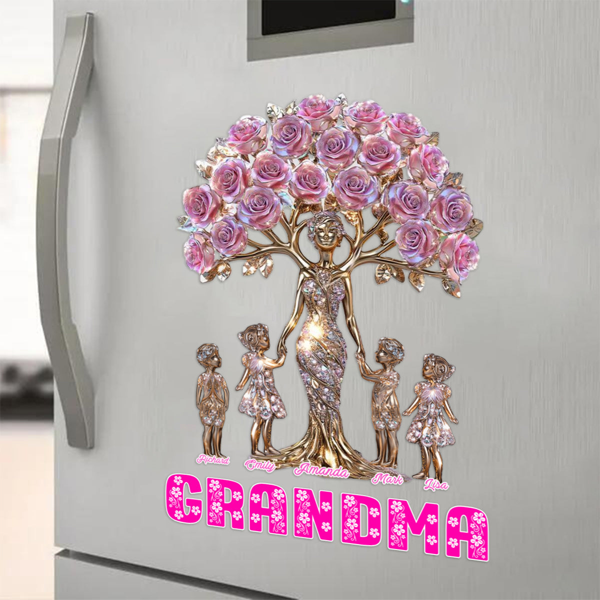 The Love Between Mother/Grandma And Her Kids - Personalized Decal
