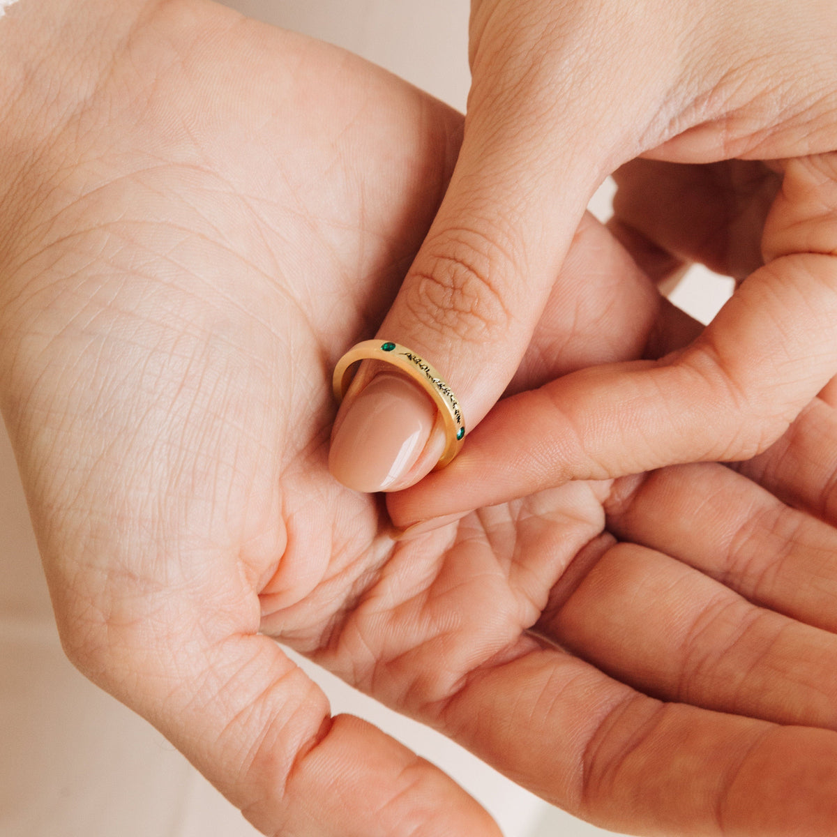 Personalized Floral Ring with Birthstones Flower Design Ring for Women