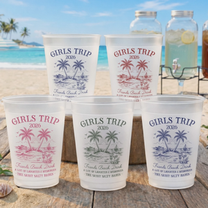 Personalized Summer Party Cups – "Hello Summer Vibes" – Gift For Best Friends & Family