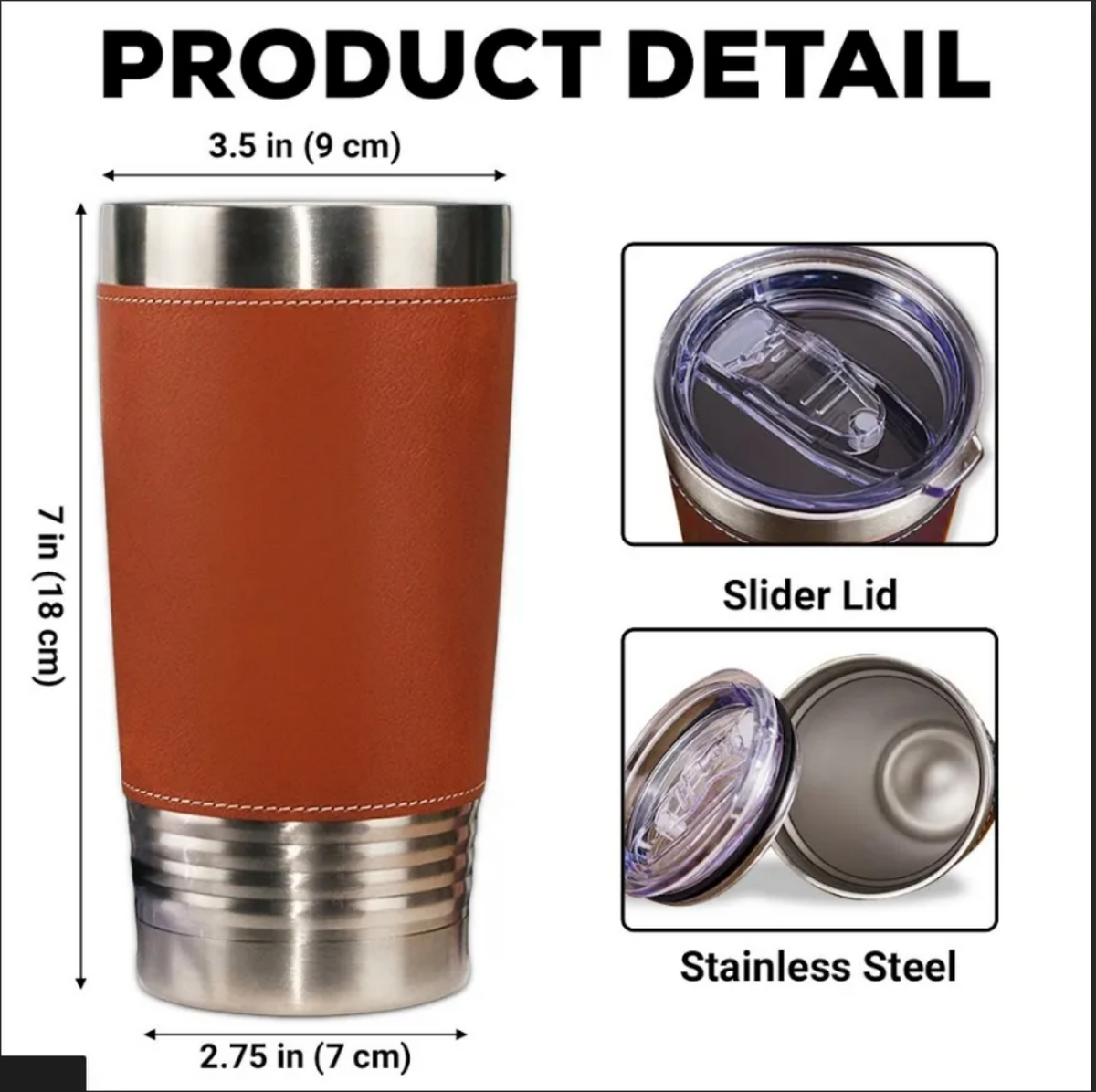 Like Father Like Daughter - Personalized Custom Engraved Leather Tumbler