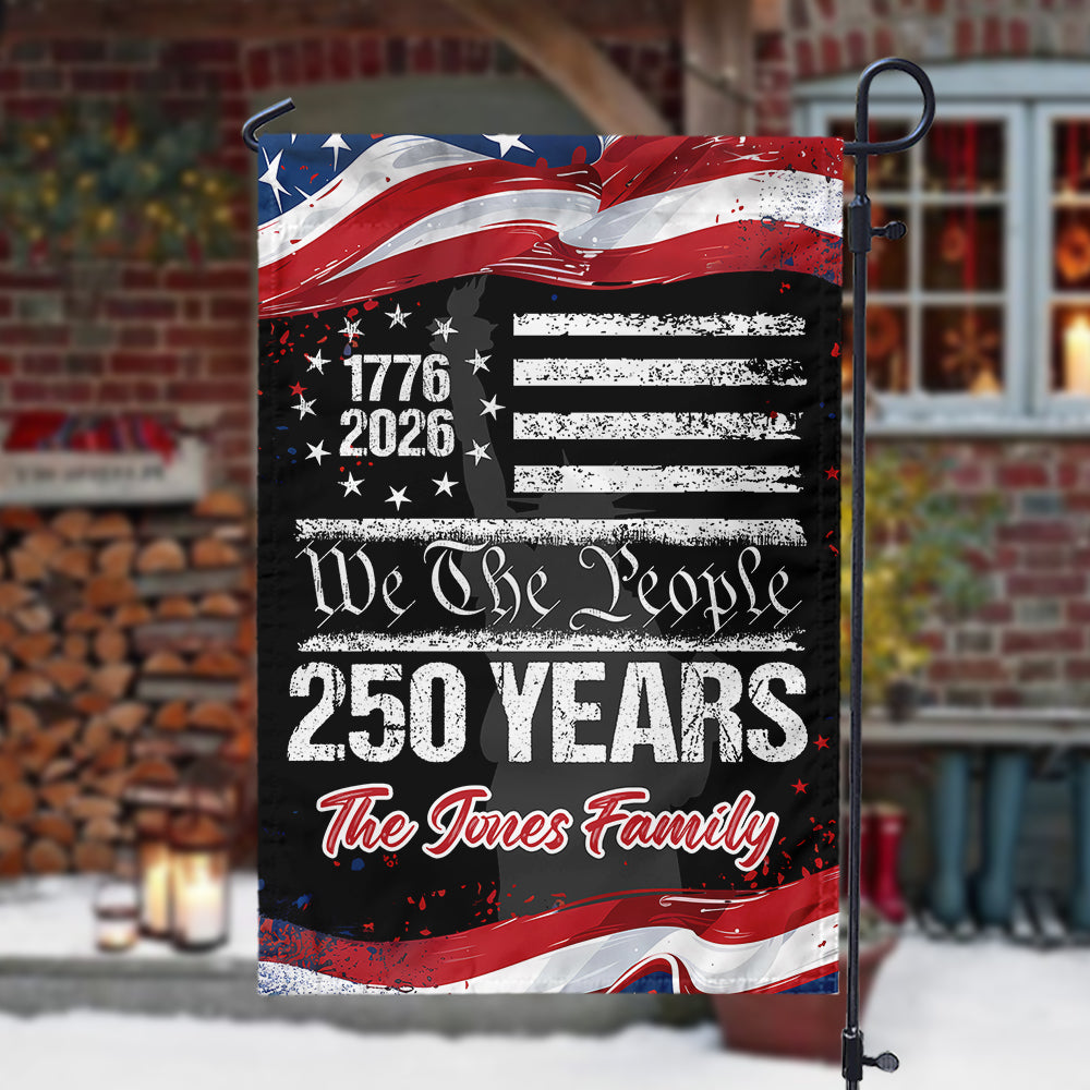 250 Years USA 250th Birthday 1776-2026 Eagle Personalized Garden Flag Gift for Family