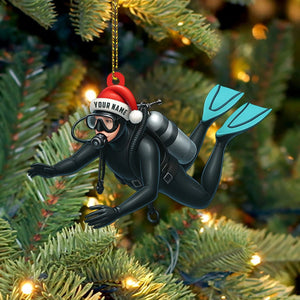 Diving Home For Christmas Personalized Ornament Christmas Gift for Diver
