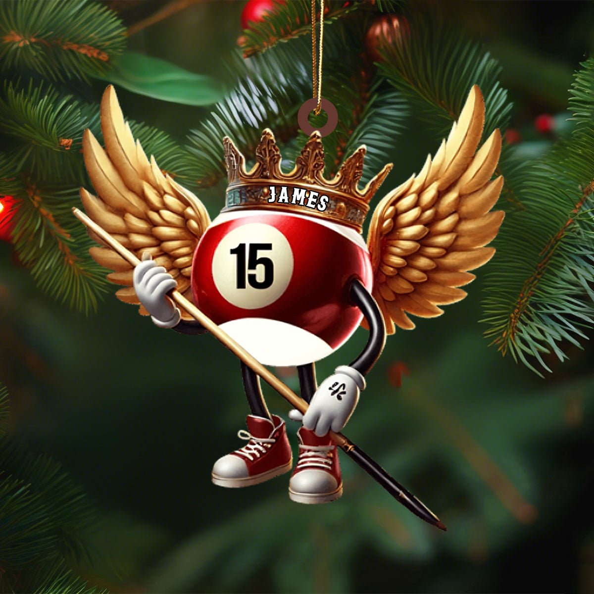 Personalized Custom Name Billiard Ornament, Billiard Lover Christmas Gift
