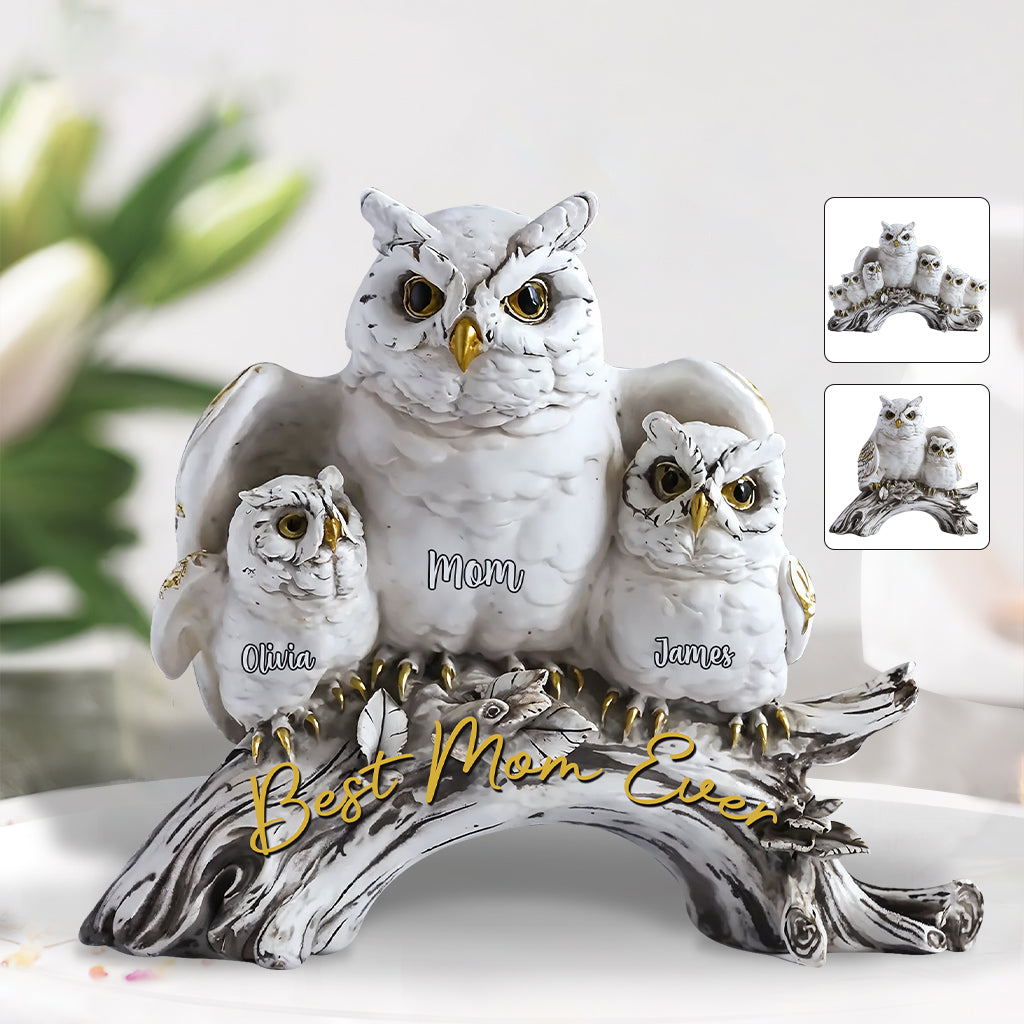 Best Owl Mom Ever - Personalized Mother Custom Acrylic Plaque