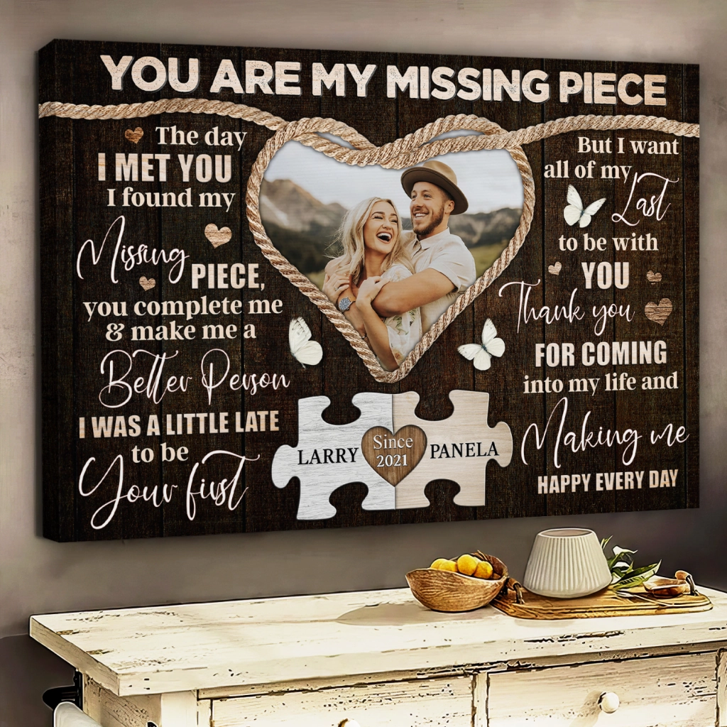 Personalized Canvas Prints Custom Photo, Sentimental Gift For Couples