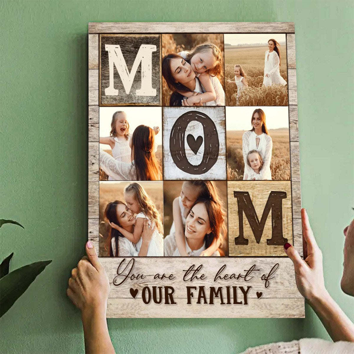 Personalized Mom Photo Collage Canvas Poster,Mother’s Day Gifts 2025