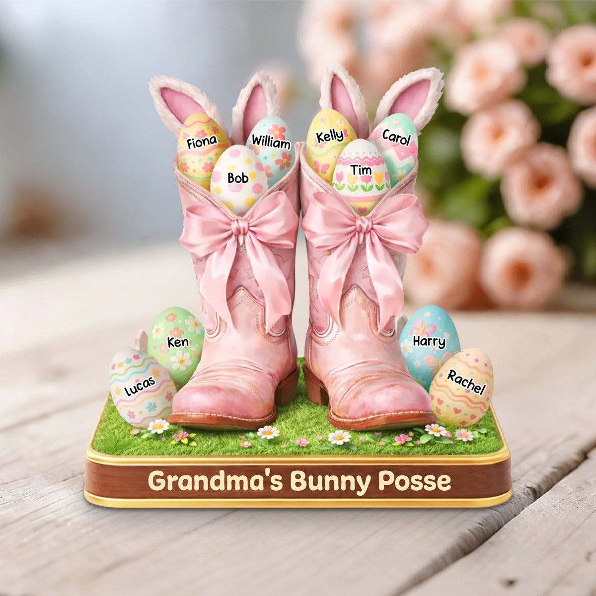 Grandma's Bunny Posse Howdy Easter - Personalized Acrylic Plaque