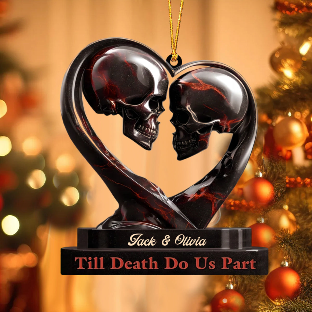 Personalized Anniversary Wedding Ornament Gifts For Husband And Wife, Him And Her - Love Outlasts Time