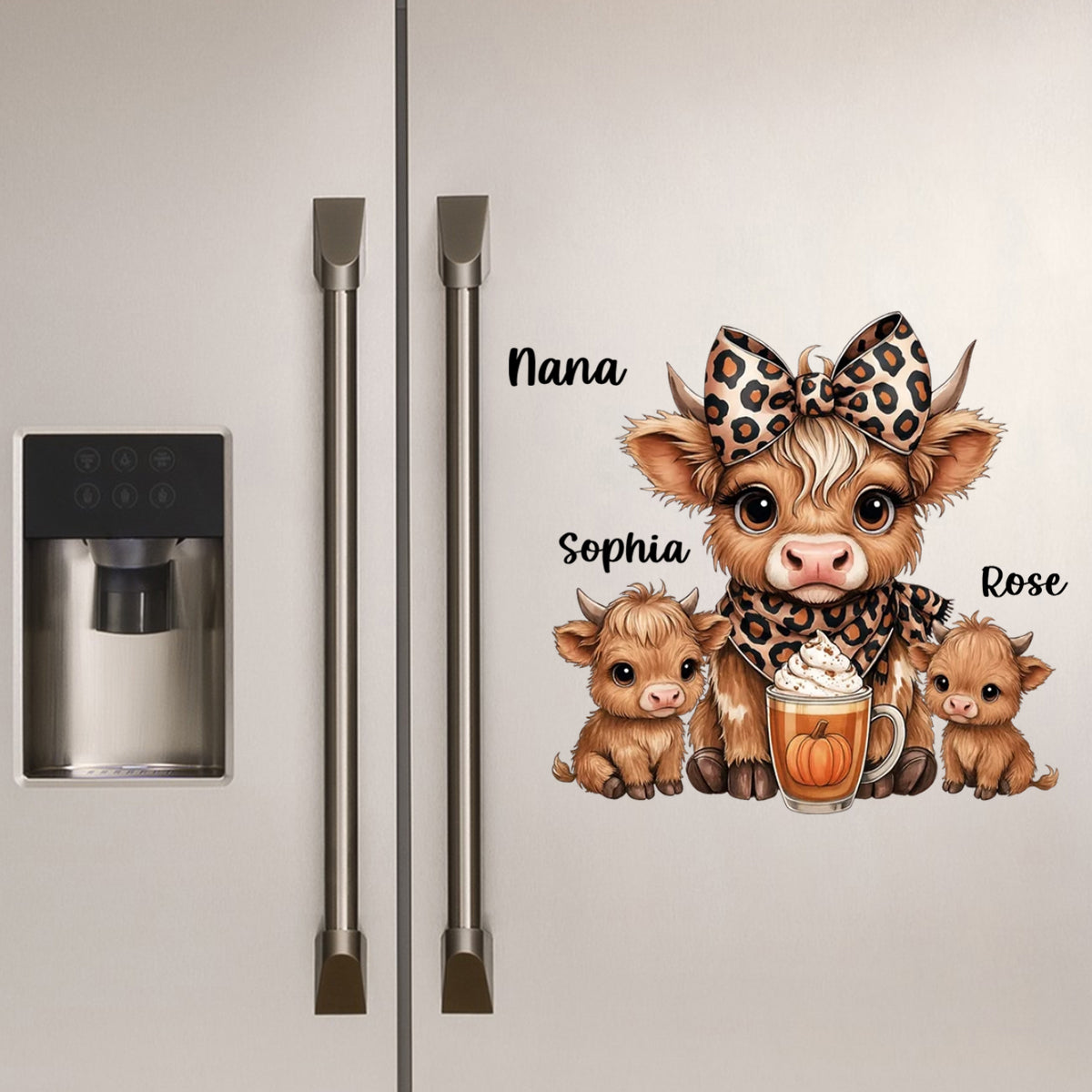 This Mama Grandma Loves Her Herds – Personalized Highland Cow Family Decal