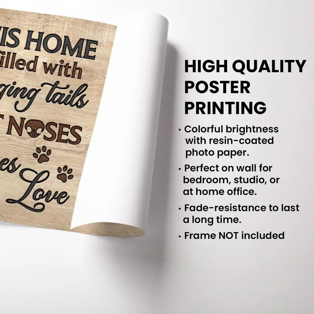 Home With Paw Prints Personalized Crossword Puzzle Art Canvas Gift For Dog Lover