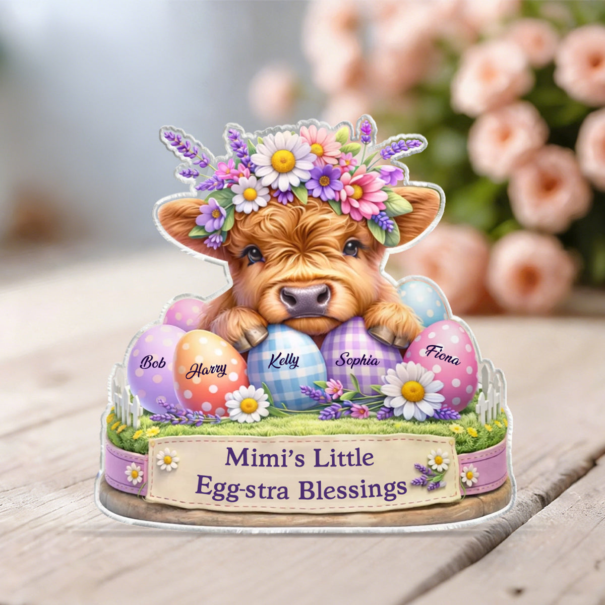 Grandma’s Little Egg-stra Blessings - Personalized Acrylic Plaque