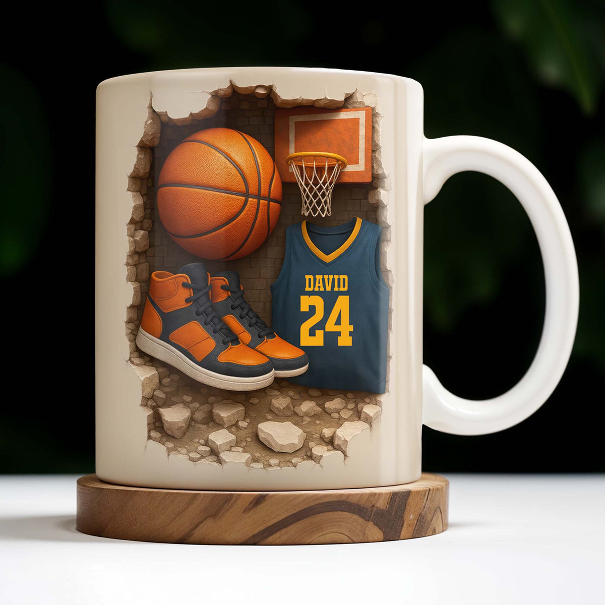 Sneakers And Jersey, Personalized Custom Coffee Mug, Gift For Basketball Players
