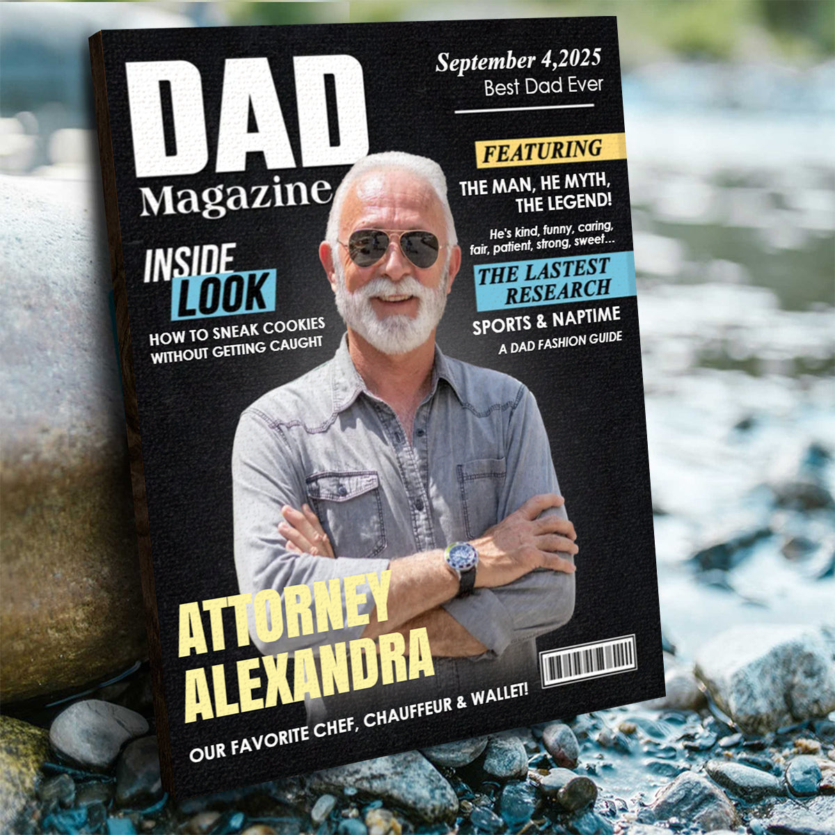 Dad Magazine Cover Gift, Custom Dad Photo Magazine Canvas, Happy Father’s Day Gift, Meaningful Gift For Father, Birthday Gift For Dad