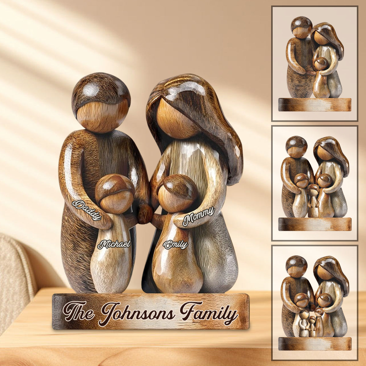Personalized Happy Family Custom Shaped Acrylic Plaque