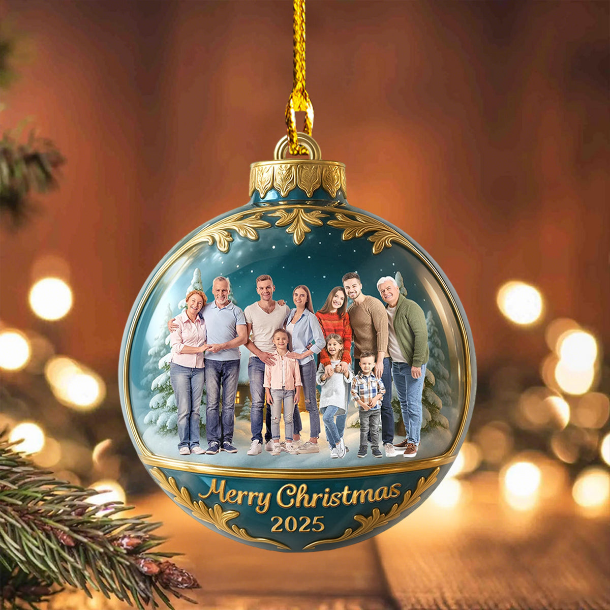 Custom Photo Family Together - Personalized Custom Shaped Acrylic Ornament