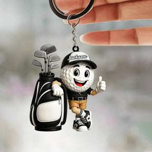 Golf Player Keychain  – Personalized Gift For Golf Lovers
