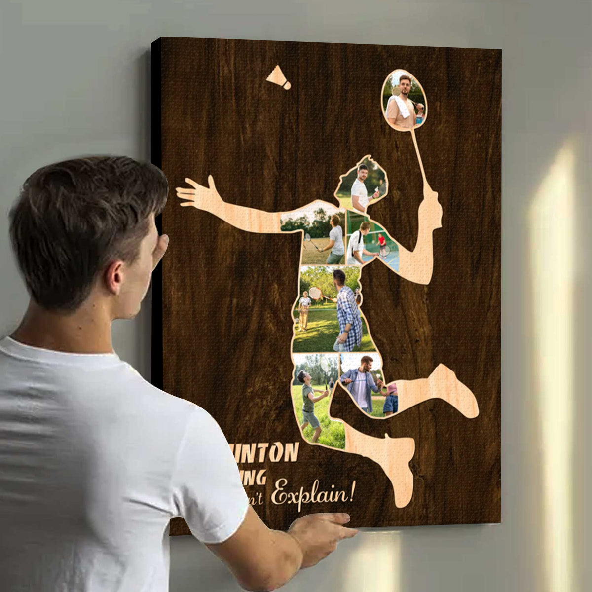 Custom Badminton Player Canvas, Badminton Gifts, Badminton Coach Gift, Personalized Badminton Player Gifts