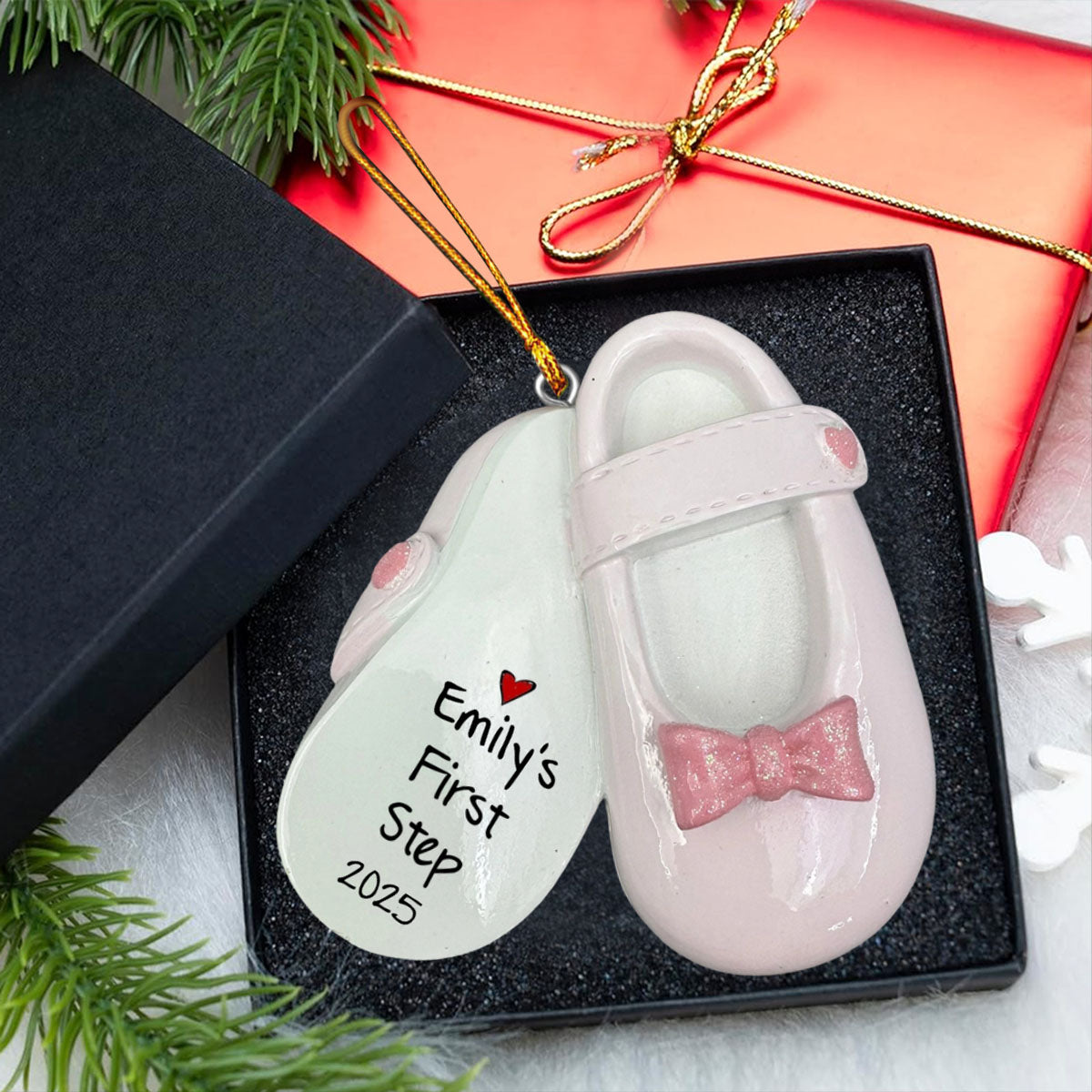 Baby First Step First Christmas Christmas Personalized Acrylic Ornament