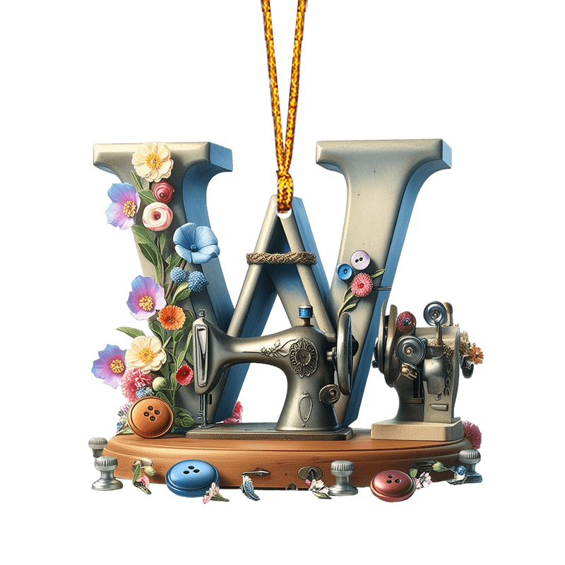 Beautiful Sewing Letter Shaped Ornament