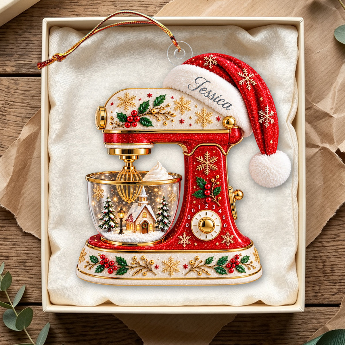 Just a Girl Who Loves Baking Mixer Personalized Christmas Ornament Kitchen Mixer Keepsake Baking Gift for Bakers