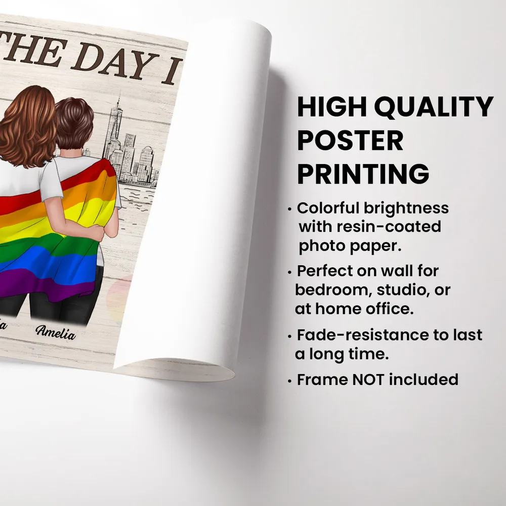 Pride Month LGBT Couple The Day I Met You Personalized Poster/Canvas