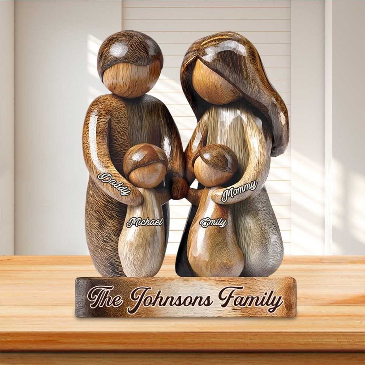 Personalized Happy Family Custom Shaped Acrylic Plaque