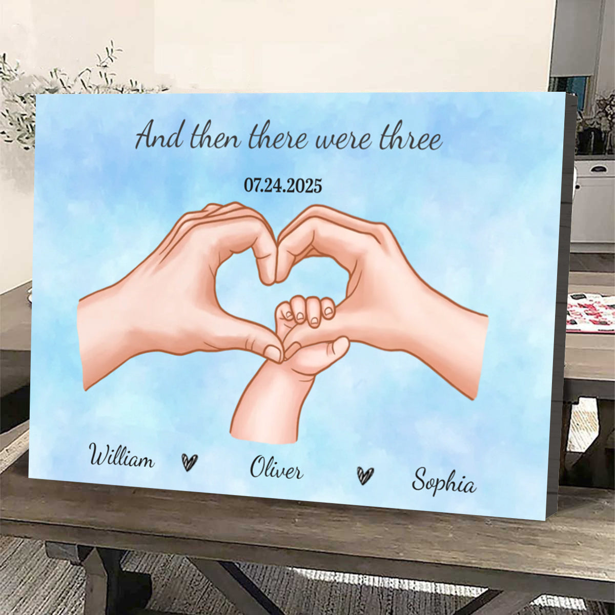Personalized First-Time Parents Canvas: A Tribute to Love, Celebrating a Special Moment