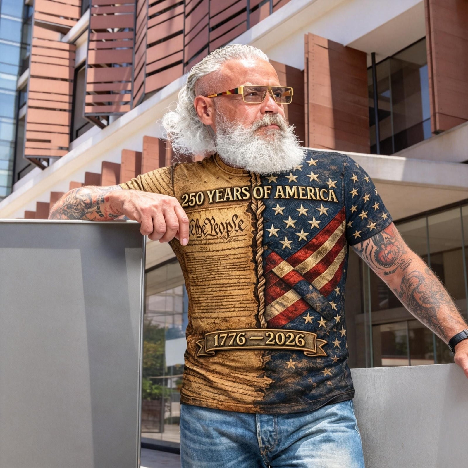 American 250th Anniversary T-Shirt, 1776–2026 USA Patriotic Tee, Independence Day Shirt, Patriotic Gift