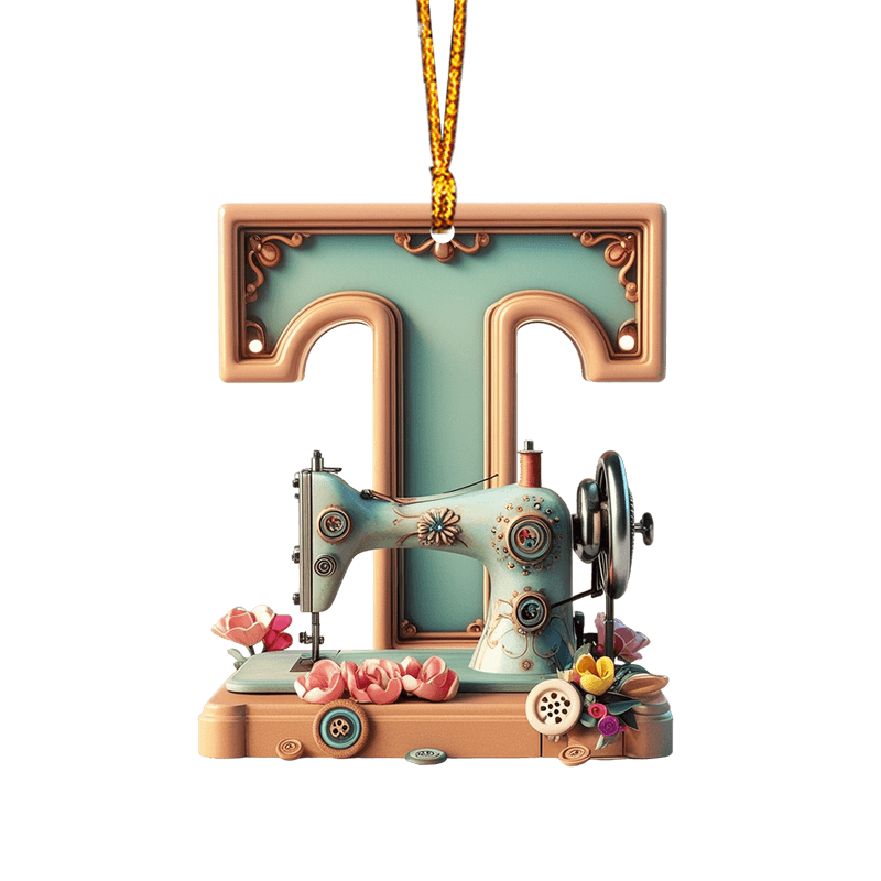 Beautiful Sewing Letter Shaped Ornament