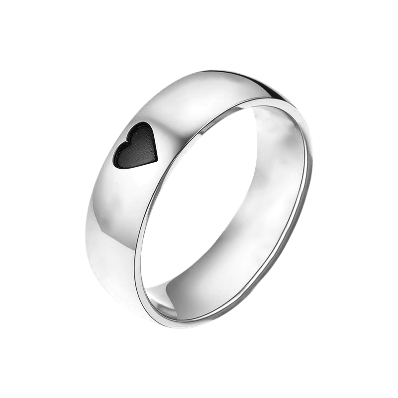 Couple Ring - Personalized Name Matching Heart Promise Rings