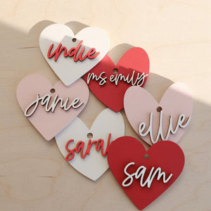 Personalized Brand Name Wooden heart tag,Gift tag,tag basket Tag for Valentine's Day