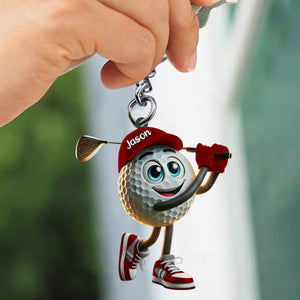 Personalized Swing Golf Keychain For Golf Lovers