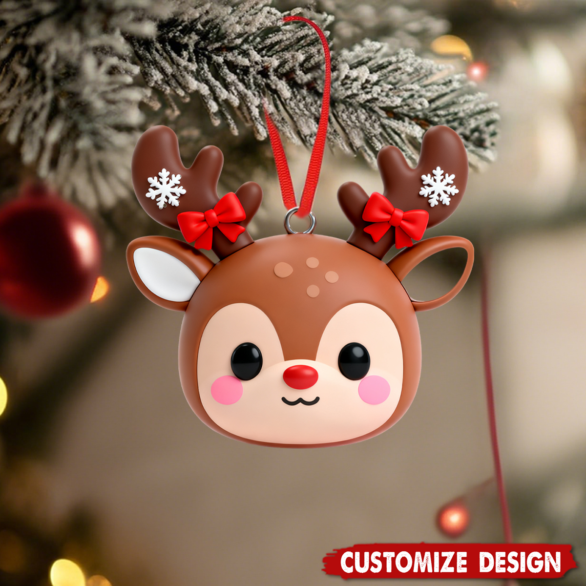 Snowman, Deer, Christmas Tree, Stockings, Snow House - Personalized Christmas Ornament Decorations Collection