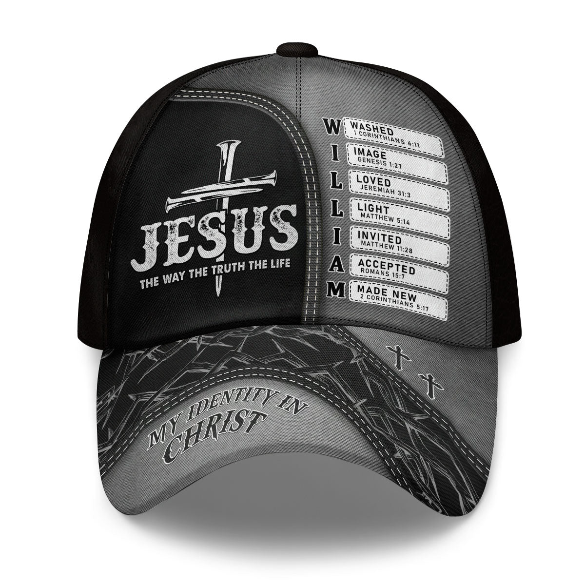 Jesus The Way The Truth The Life Personalized Classic Cap