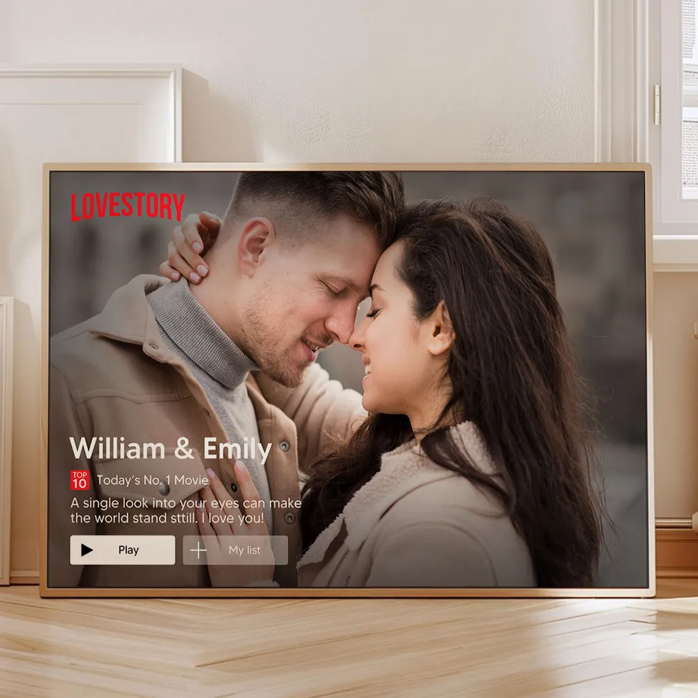 Couple Romantic Love Story - Personalized Custom Canvas Photo Poster