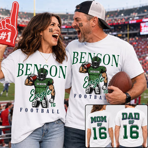 American Football Fan Shirt – Personalized Retro Design with Custom Name & Number