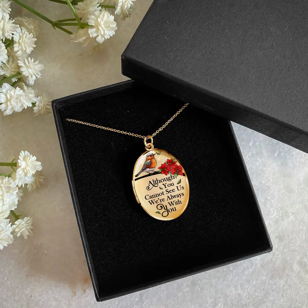 Custom Photo Memorial In Loving Memory Locket Necklace, Forever In My Heart