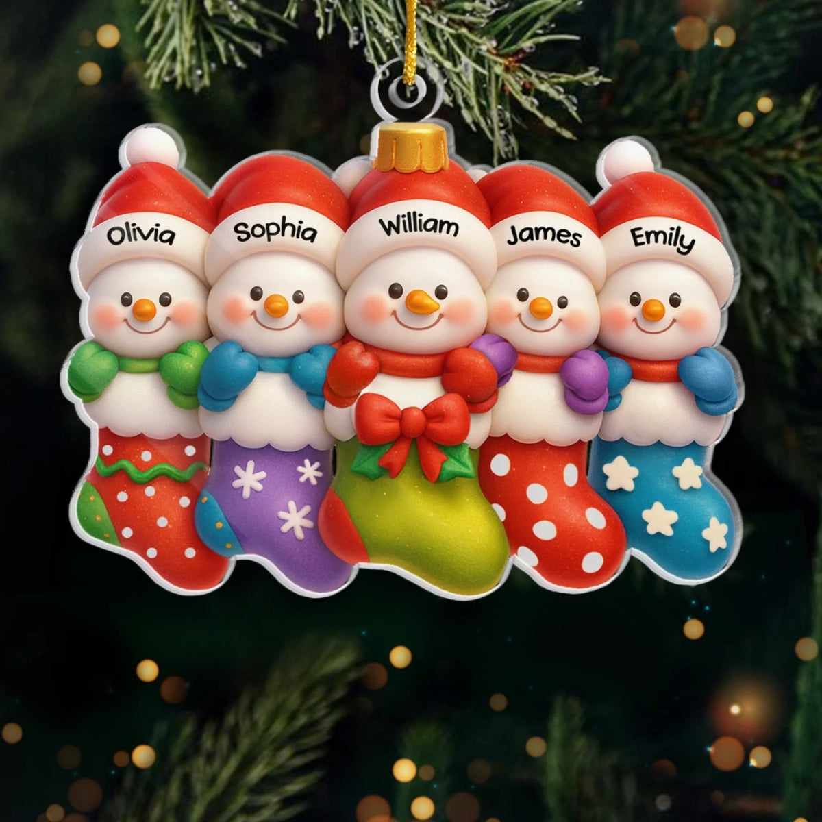 Custom Acrylic Ornament Personalized Christmas Warm Hearts Make Christmas Bright