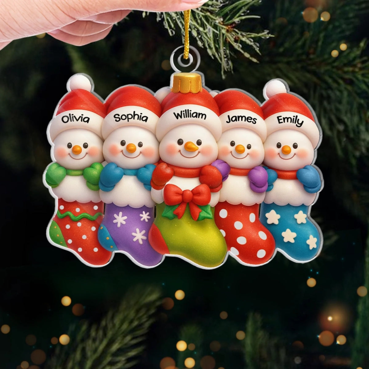 Custom Acrylic Ornament Personalized Christmas Warm Hearts Make Christmas Bright