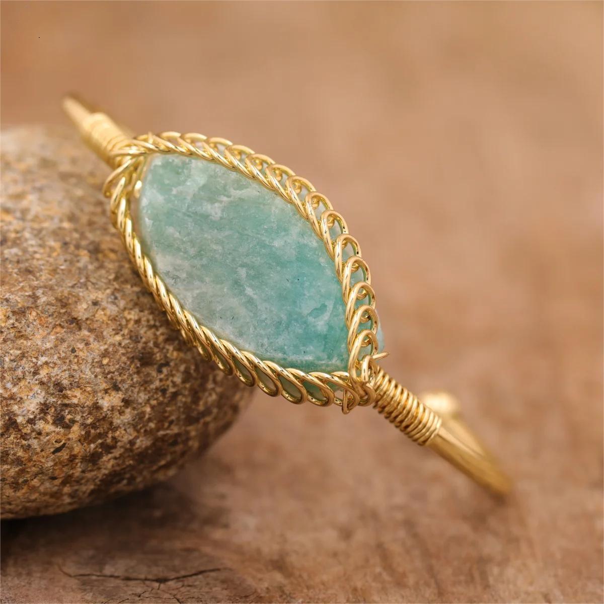 Elegant Amethyst Gold Cuff Bracelet For Her