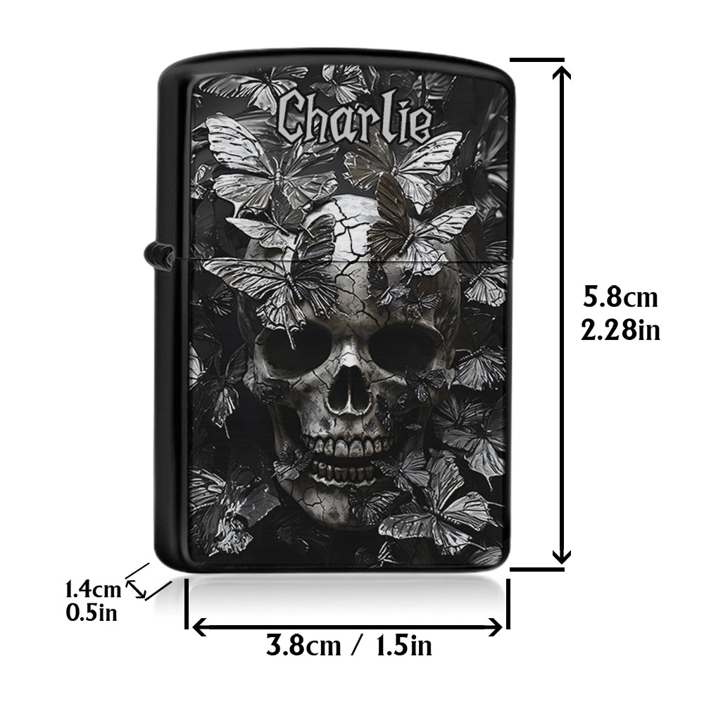 Customized Butterfly Skull-Designed Personal Lighter