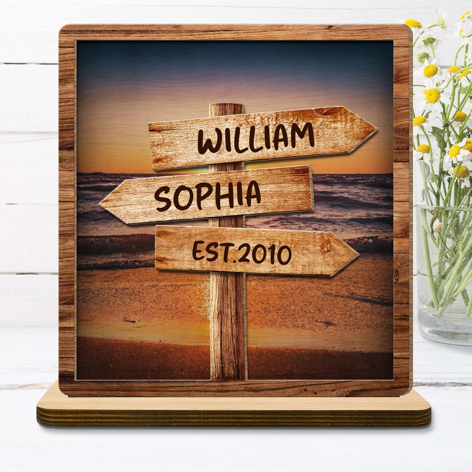 Follow Your Path Together - Personalized Custom Wood Plaque - Gift For Couple