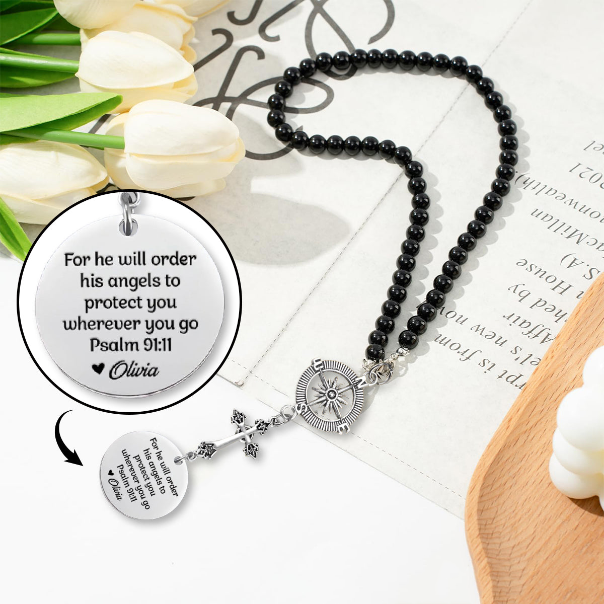 Carry A Piece Of You - Family Personalized Custom Cross Car Charm