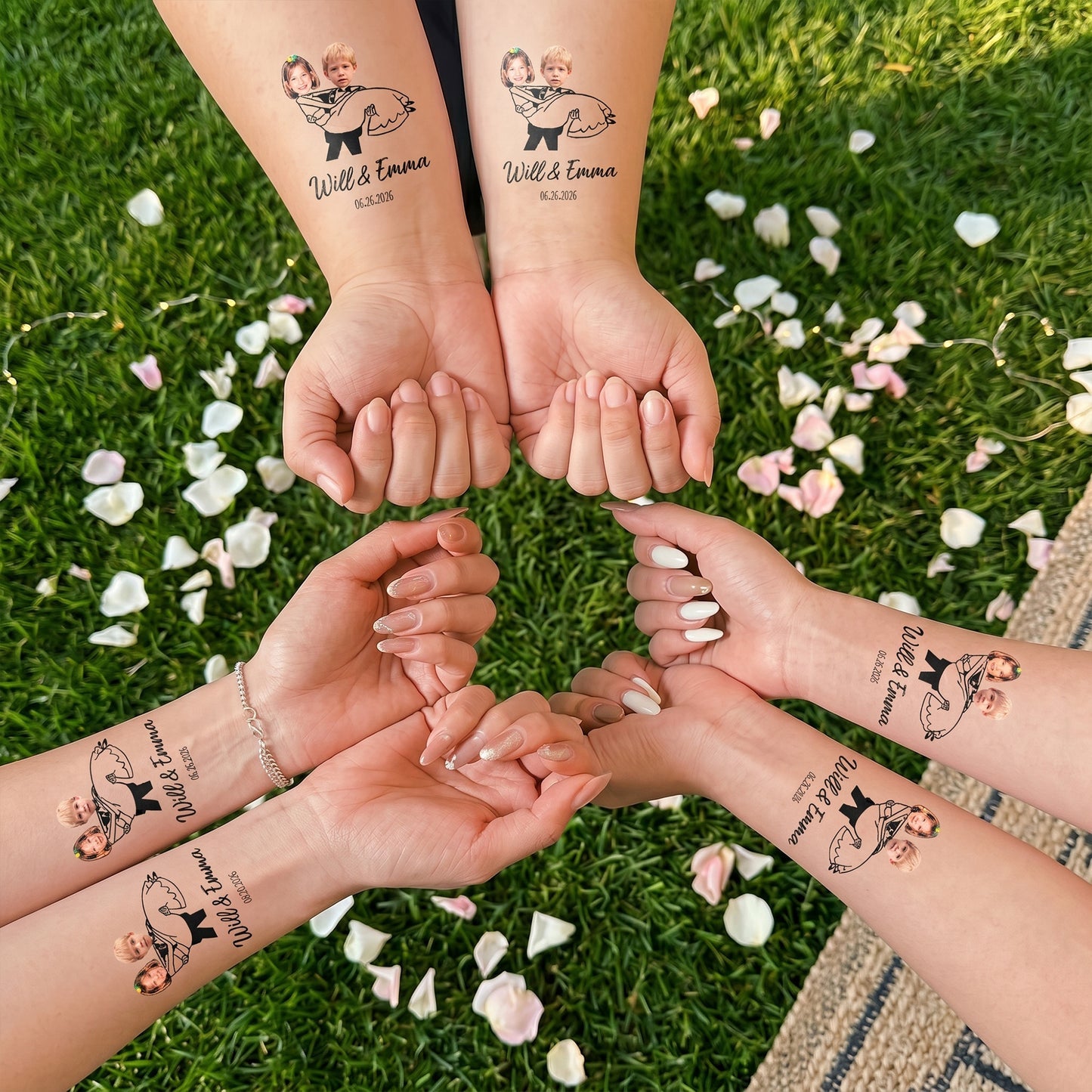 Custom Face Wedding Temporary Tattoos Wedding Party Favors - Personalized Tattoo