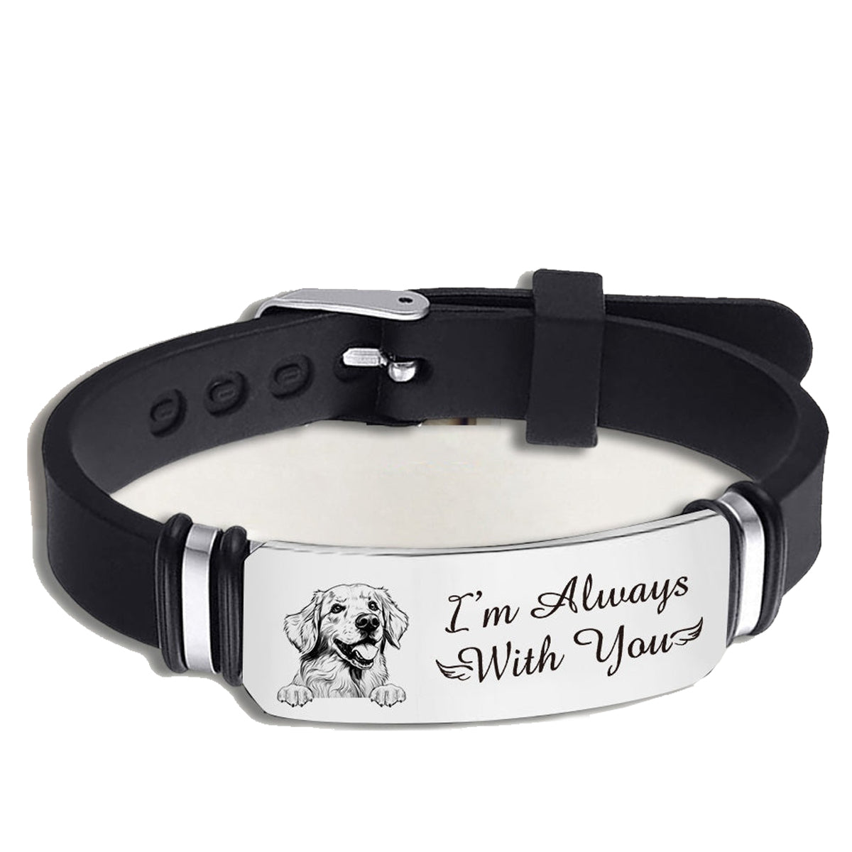 Custom Photo - Memorial Gift For Family, Pet - Personalized Engraved Bracelet